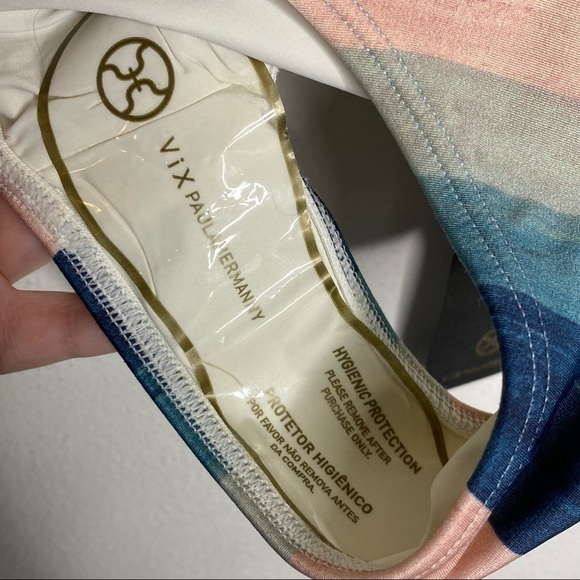 Vix Paula Hermanny One-Piece Mani Ice Striped Halter Swimsuit - Picture 4 of 8